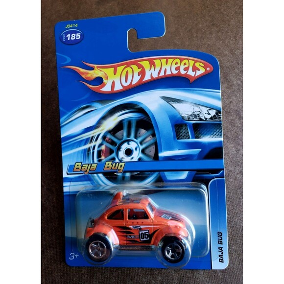 2005 Hot Wheels BAJA BUG Fluorescent Orange MYSTERY CARS KAR KEEPER INT'L CARD! - Picture 2 of 16